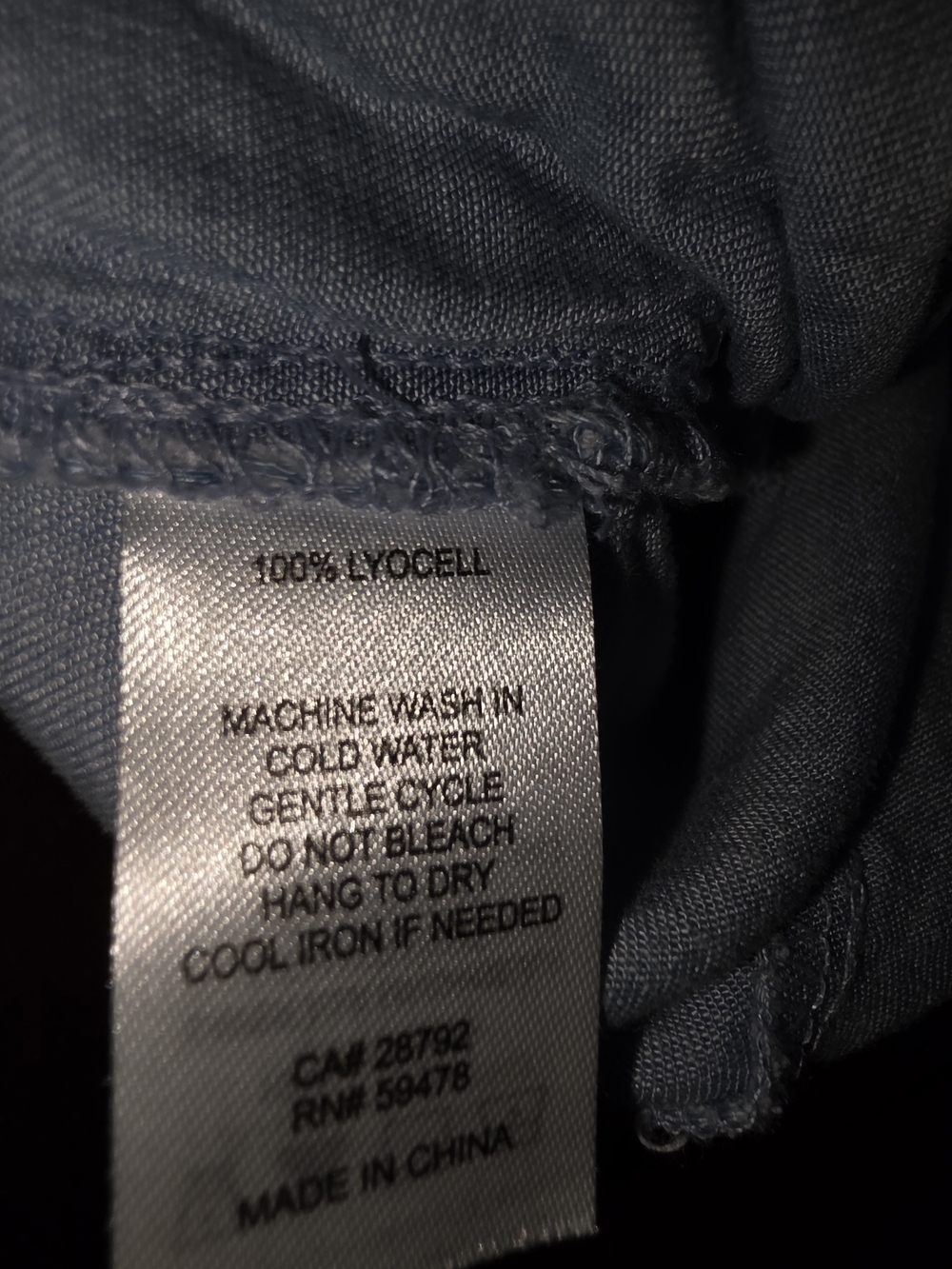 Sigrid Olsen Light Blue Chambray Maxi Skirt-Large - Picture 6 of 7
